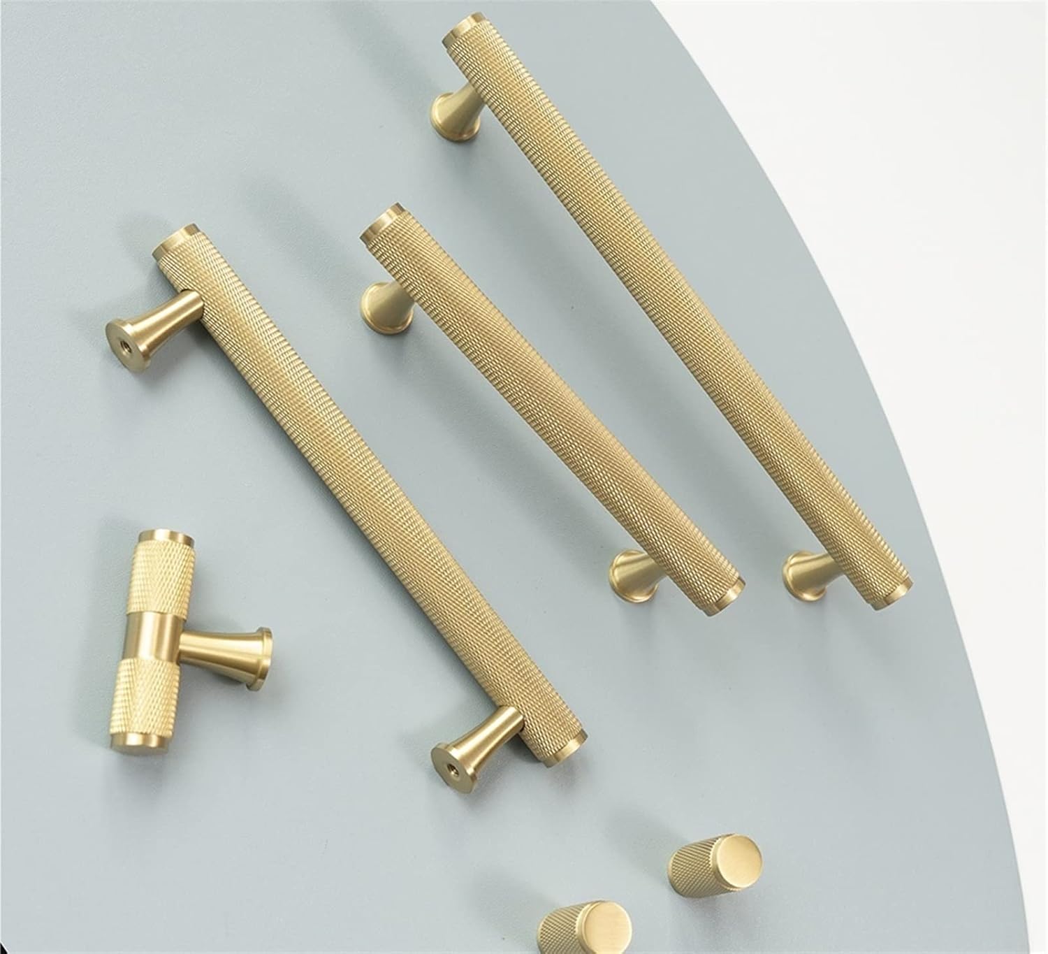 Gold Knurled Textured Thicken Kitchen Cabinet Knobs and Handles Drawer Pulls Bedroom Knobs Brass T Bar Cabinet Hardware 1Pcs (Color : C-1251)