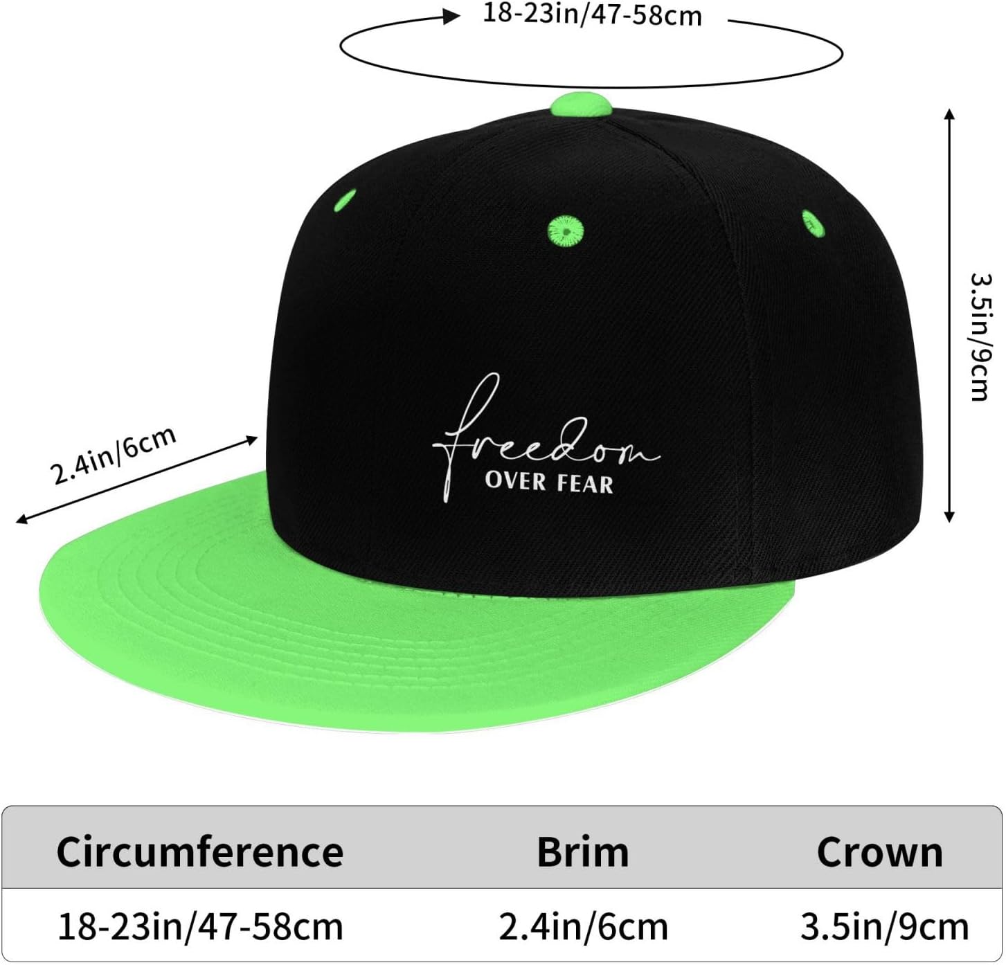 Freedom Over Fear Kids Trucker Hat Fashion Outdoor Sports Baseball Caps for Boys Girls
