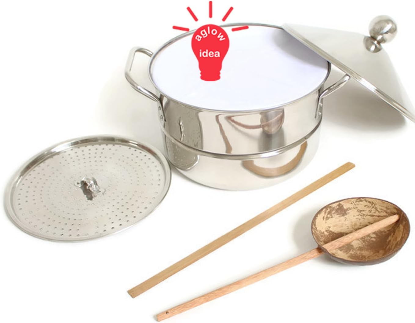 Banh cuon steamer pot set - Vietnamese Noi banh cuon - Stainless steel steamer