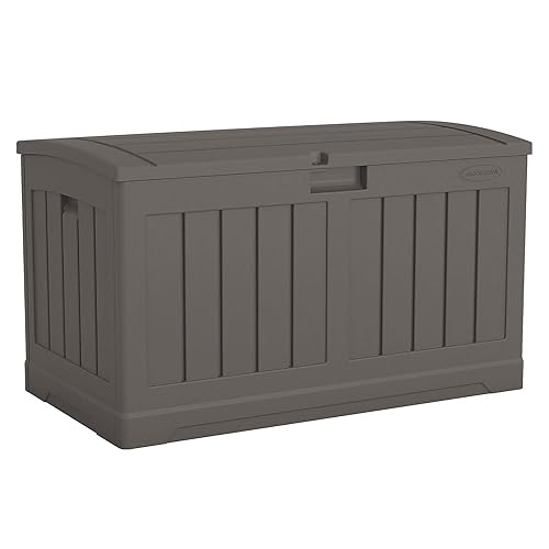 50 Gallon Plastic Deck Box with Molded Lockable Feature and