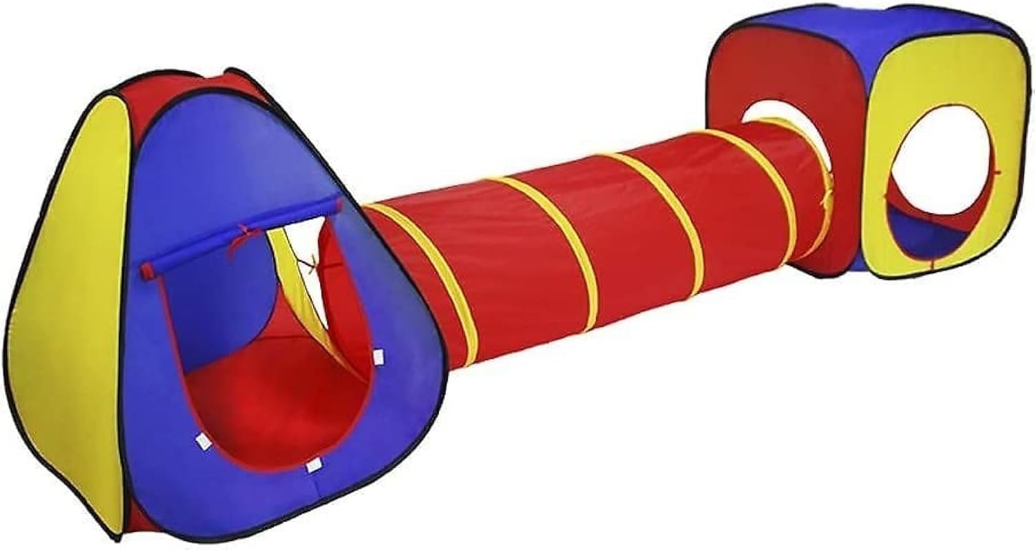 Piggy Poo and Crew Interactive Pet Tunnel and Ball Pit | Fun Pet Playhouse | Includes 50 Balls | Collapsible Design | Indoor/Outdoor - for Dogs, Pigs, Cats, Rabbits, and Other Small Animals