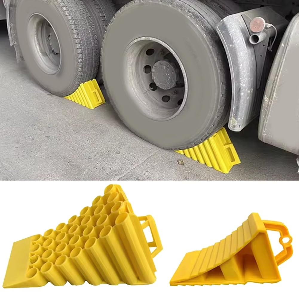 Cenette per Ruote per Rimorchi da Viaggio, Cunei per Ruote per Carichi Pesanti Antiscivolo, Fermi per Ruote Leggeri per Auto, Camion
