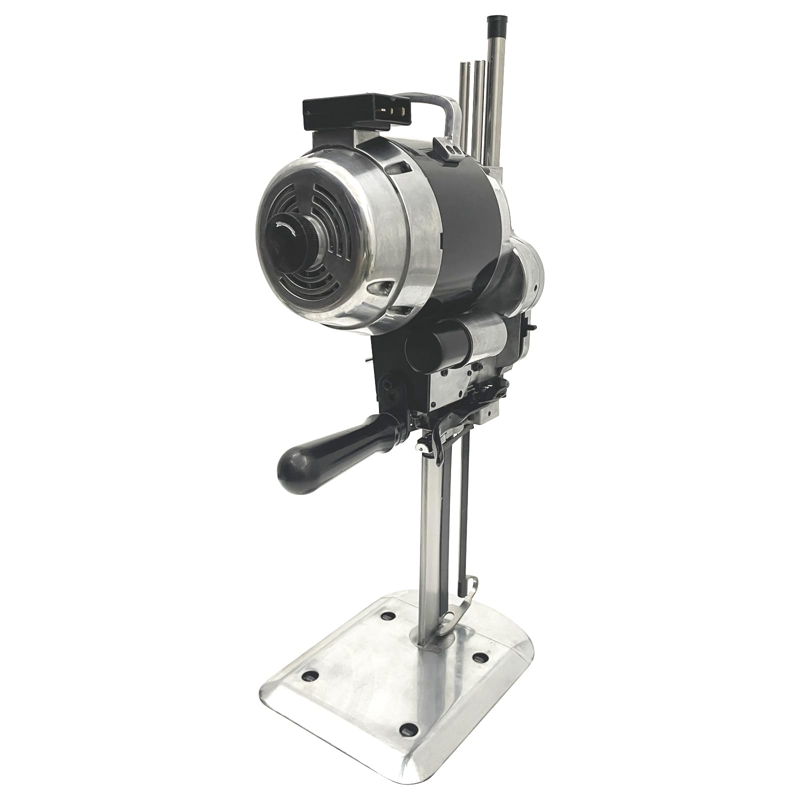 Electric Cloth Cutting Machine 10" Straight-Knife Fabrics Cutter with Steel Blade for Cotton Wool Linen Leather 8.3" Cutting Thickness 110V 1100W