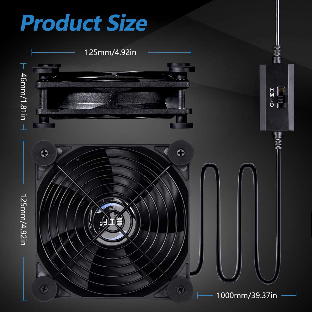 Leiser 120 mm USB-Ventilator, 5 V, tragbarer USB-Lüfter für Flachbildfernsehempfänger, Router, DVR, Playstation, Xbox, Computerschrank-Kühler