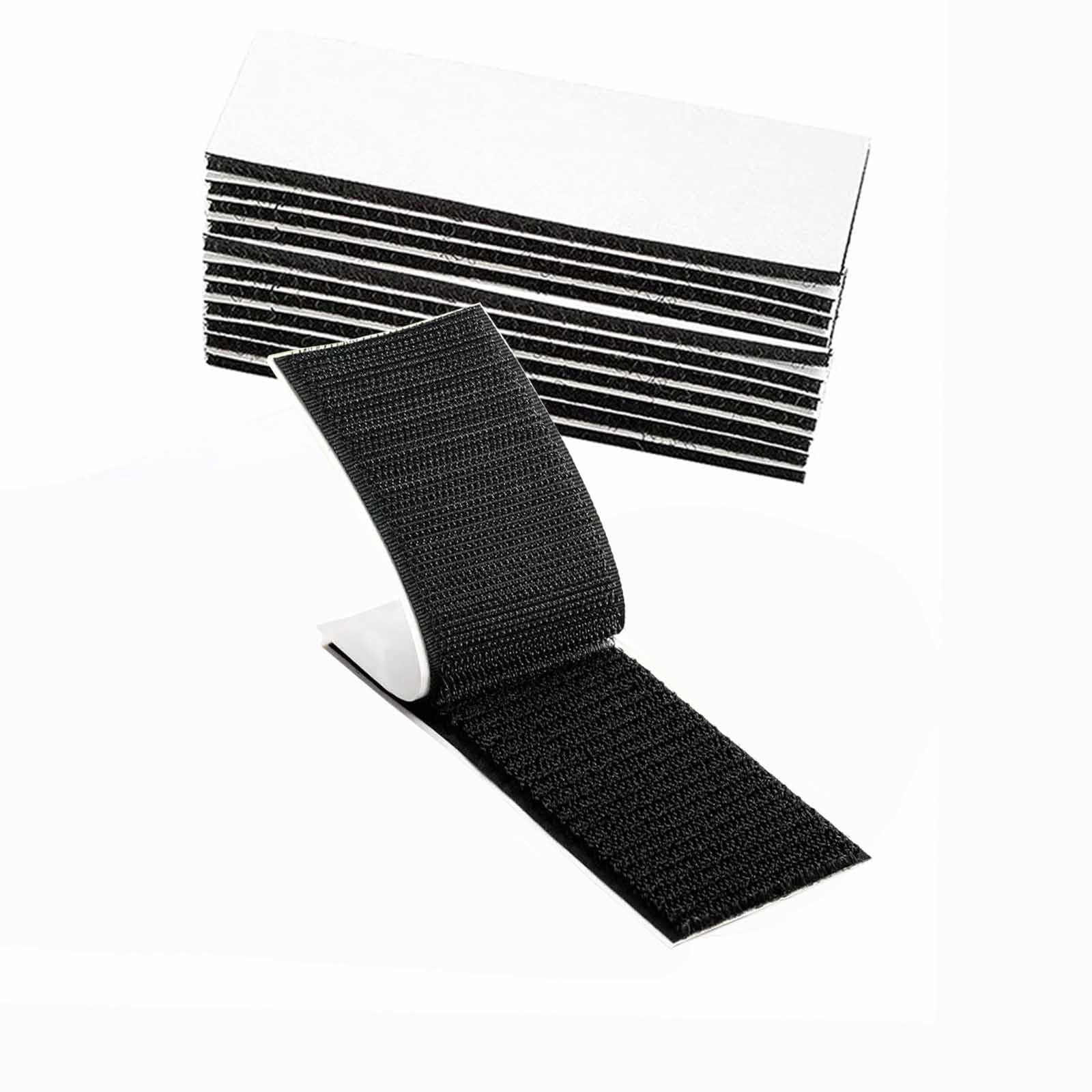 ALLVD 両面テープ 面ファスナー 超強力 防水 耐熱 家庭用 工業用 業務用 車 3×10cm 15枚セット 剥がせる 粘着便利 工具不要 ブラック 繰り返し使用 幅広い用途に対応 DIY用