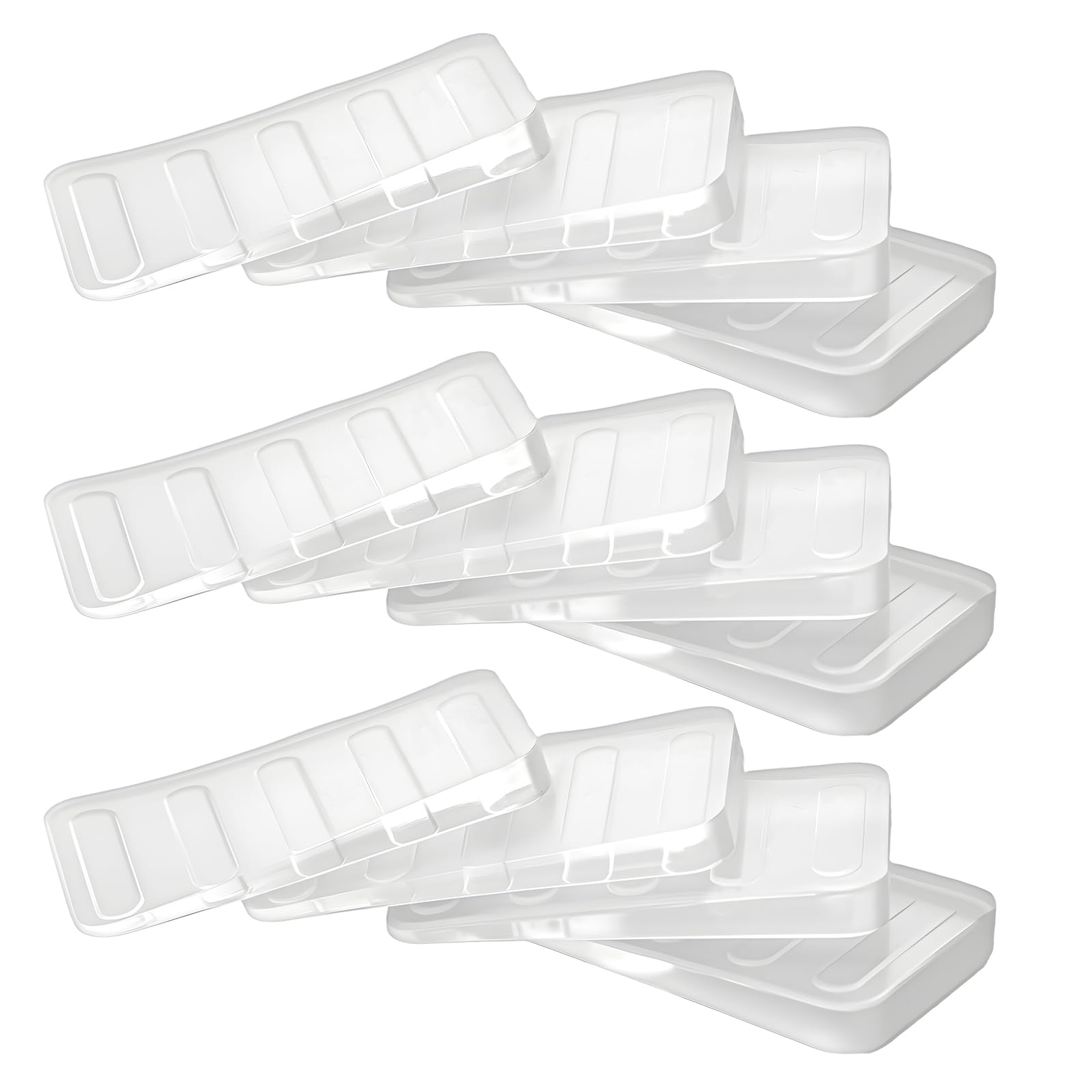 12PCS Furniture Shims for Leveling, Flexible Rubber Shim, Furniture Leveling Wedge Shims, Anti-Wobble Wedges for Chair Table Couch Bed Toilet for Home Improvement