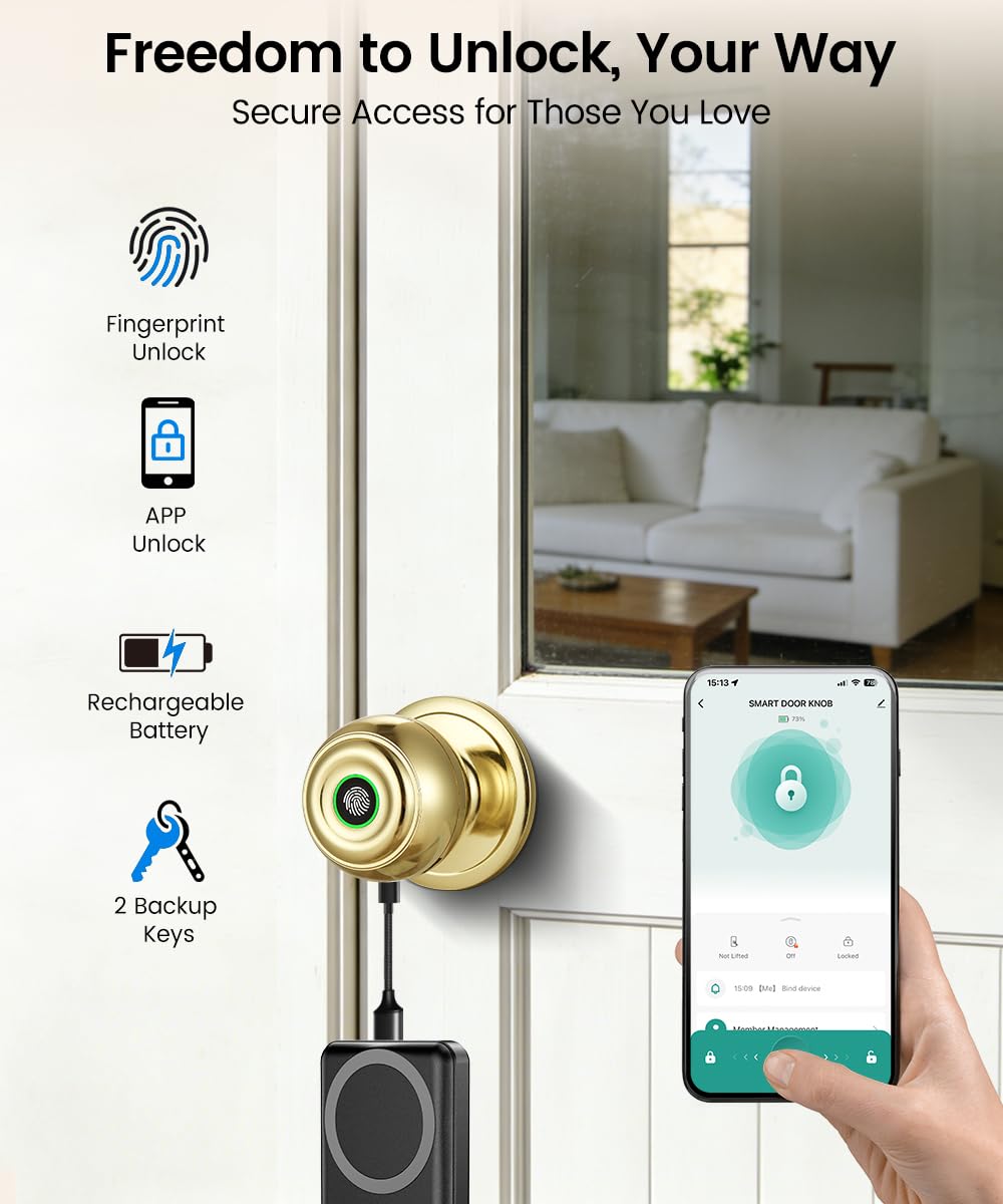 Smart Fingerprint Door Lock - Keyless Entry -2