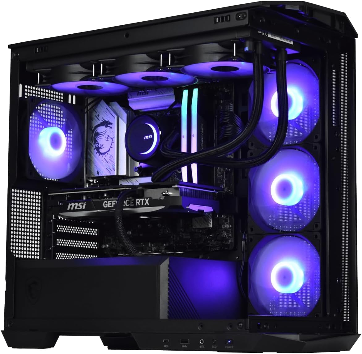 M.Red PC Gamer Powered by MSI CBT013-04 - Processore Intel Core i5-14600KF, GeForce RTX 4070 Super, 32GB DDR5, 2TB SSD NVMe, Windows 11 Famiglia
