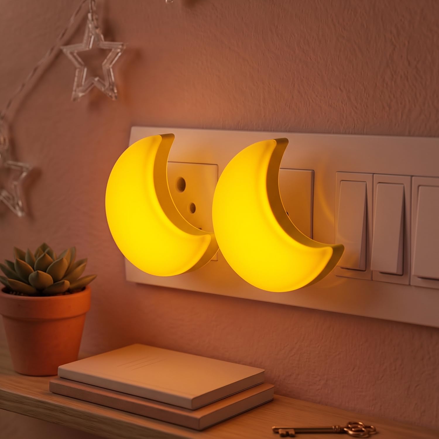 Moon Night Light - Automatic LED Lamp for Kids -9