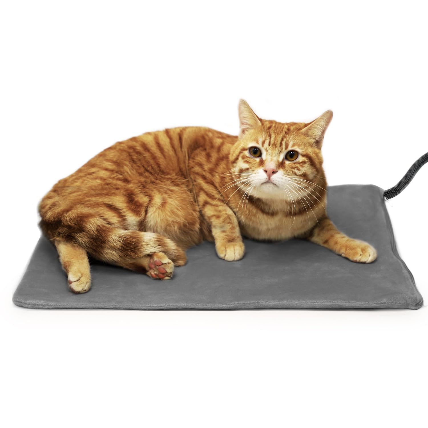 NICREW Pet Heating Pad for Dogs and Cats, Heated Cat Bed with Steel-Wrapped Cord and Soft Fleece Cover, 17.7 x 15.7 Inches, 30 Watts