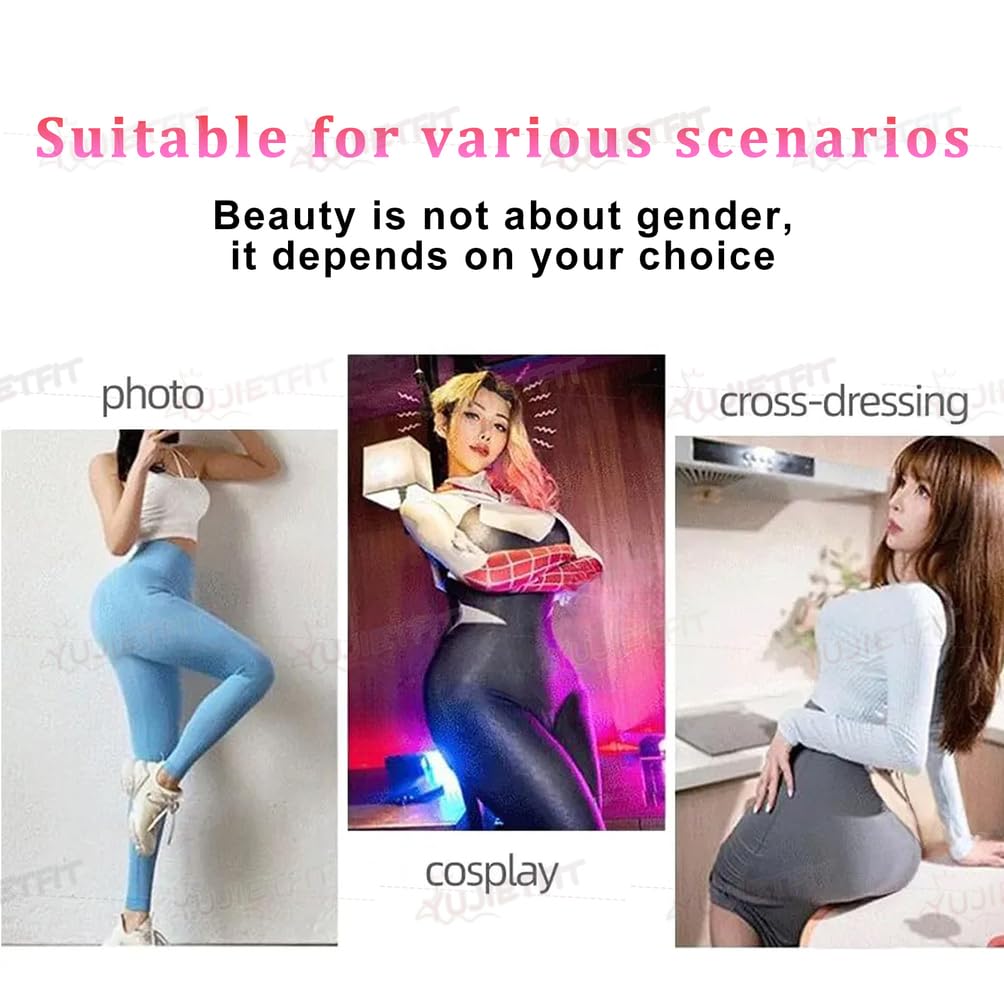 Adima Pantaloni con Culo Finto Realistico Collegabile Hip Enhancer Biancheria Intima Vaginale Nascondi Boxer per Transgender