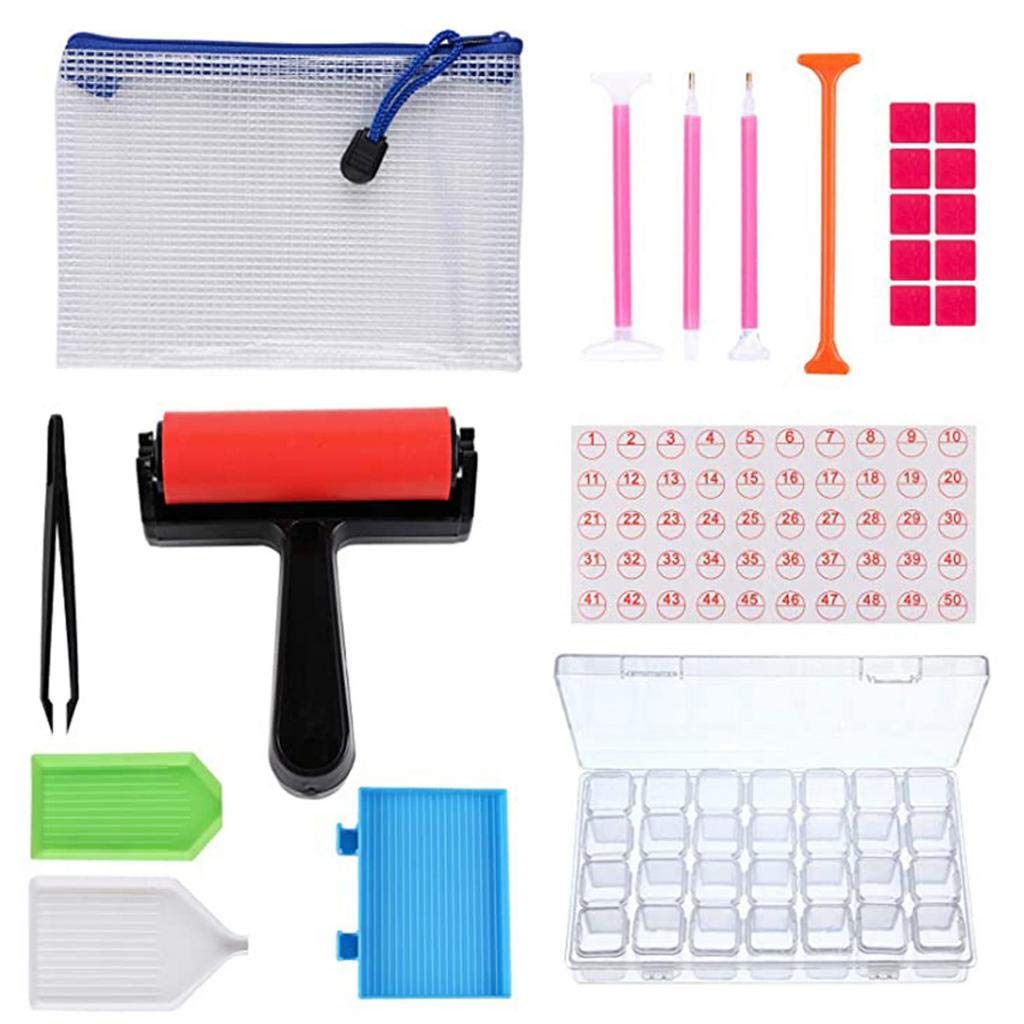 KBOLAE 22 Pcs 5D DIY 5D Rhinestone Picture Accessories 5D Rhinestone Picture Tools Kit