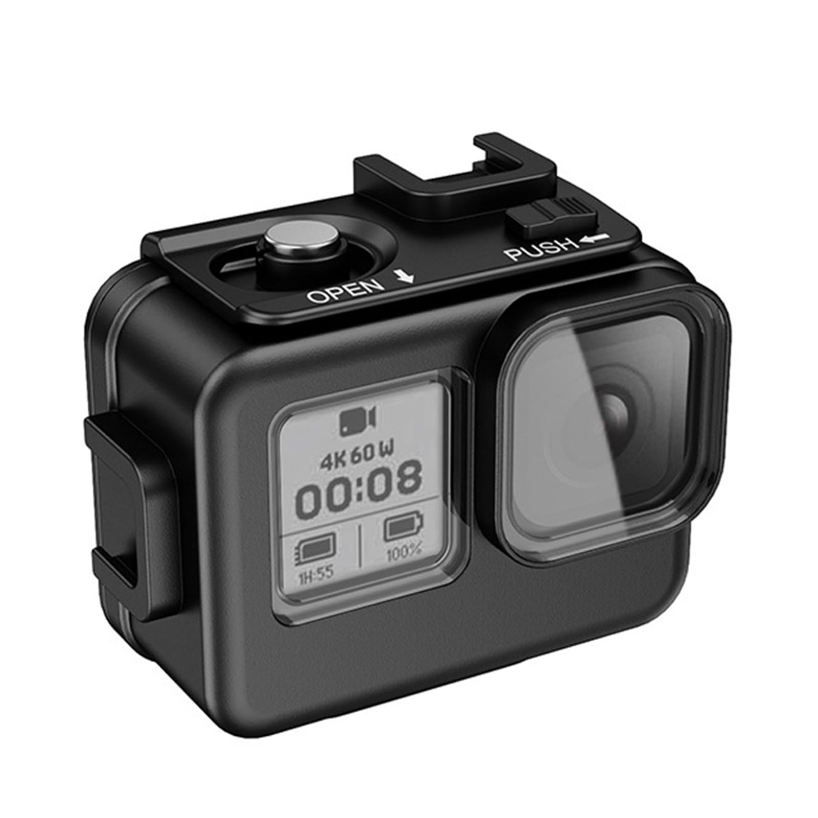 Fabater Copertura Protettiva per Fotocamera Subacquea, Elevata Trasparenza e Design a Guscio Rigido, per Esplorazione a profondità di 60 M, Struttura in Vetro di Alluminio, Adatta per Action 4/3/5 Pro