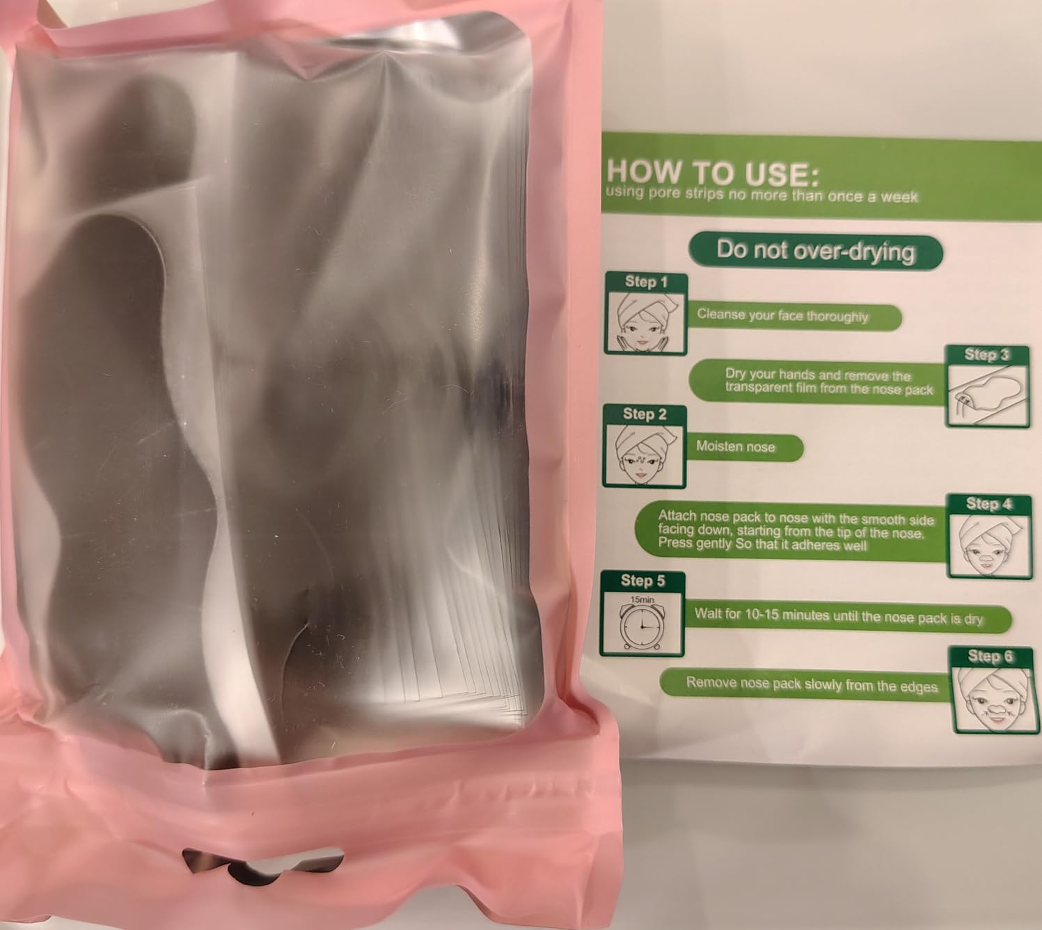 Ruduwu Pore Strips,Natural Charcoal Blackhead Strips for All Skin Type,Nose Strips for Blackheads,Charcoal Pore Cleansing Strips,Black Heads Strip,Nose Blackhead Remover Strip (80pcs)