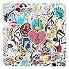 60 calcomanías musicales para botellas de agua, calcomanías de vinilo para notas musicales para niños, calcomanías de música impermeables para laptop, guitarra, hidroflask, álbumes de recortes, diario
