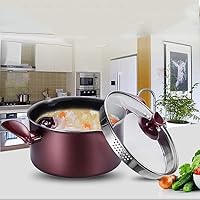 Vista 3 de Wok Sartén para salsas de vidrio, sartén antiadherente para freír con leche, olla multifunción (color : un color)