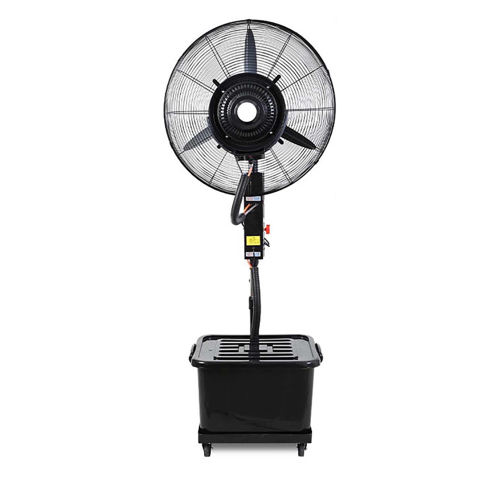 asdchZen Outdoor Misting Fan, Wheeled Pedestal Fan With 3 Speeds & 42L Tank, 45°/90°Oscillation,Adjustable-750mm (30in)