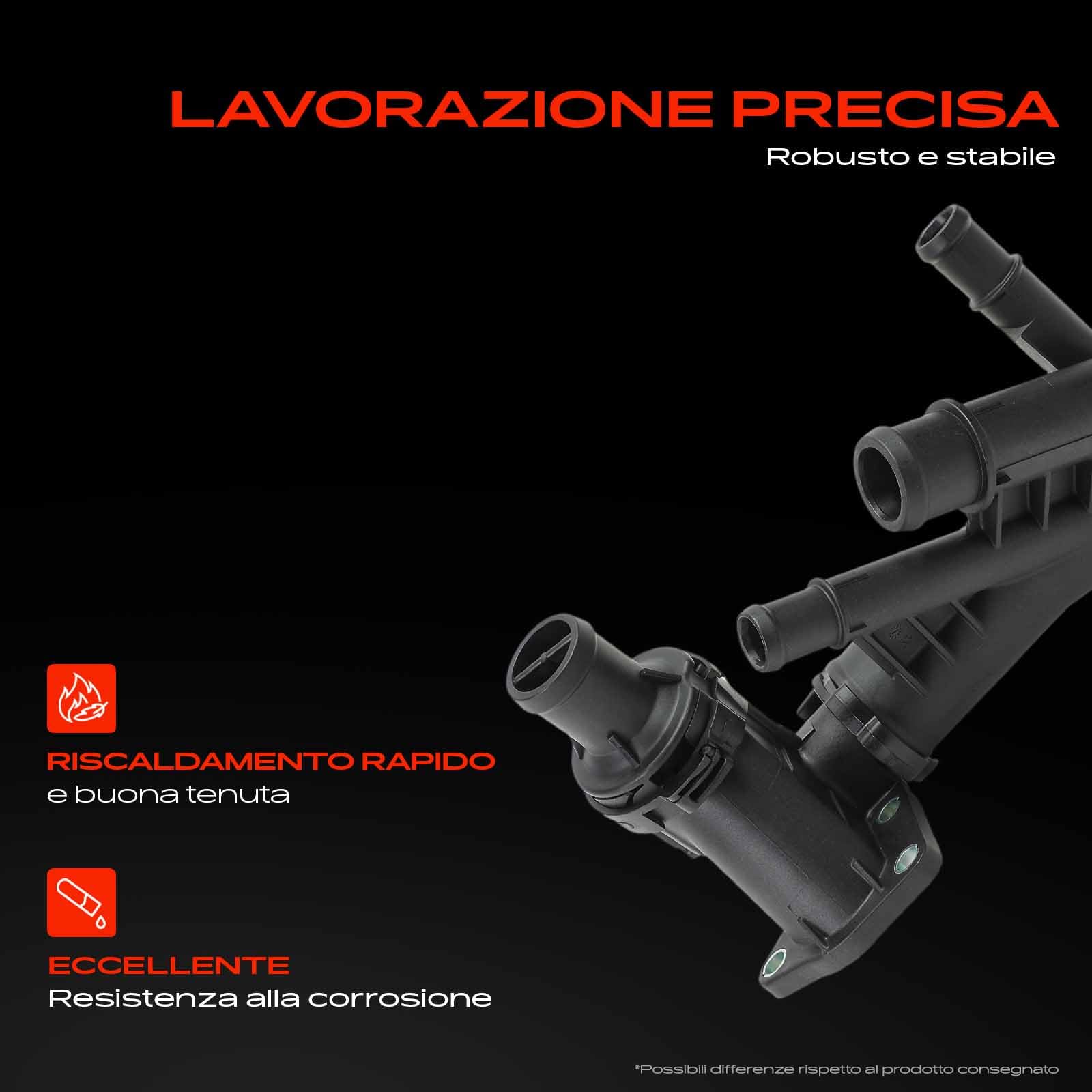 Frankberg Termostato liquido di raffreddamento diesel 04L121026P | Compatibile con: T.o.u.r.a.n 5T1, A1 Sportback 8XA 8XF, A3 Limousine 8VM 8VS, A3 8V1 8VK, Croce a T C11 D31