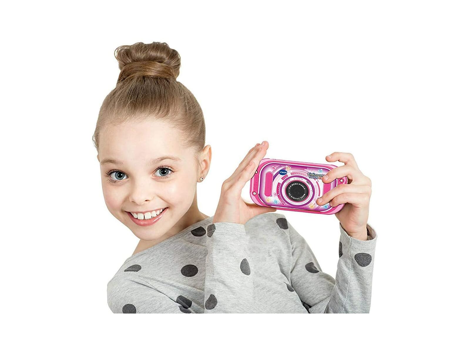 VTech Kidizoom Touch 5.0 Cámara de Fotos Digital Infantil Color Rosa versión española (80-163557)