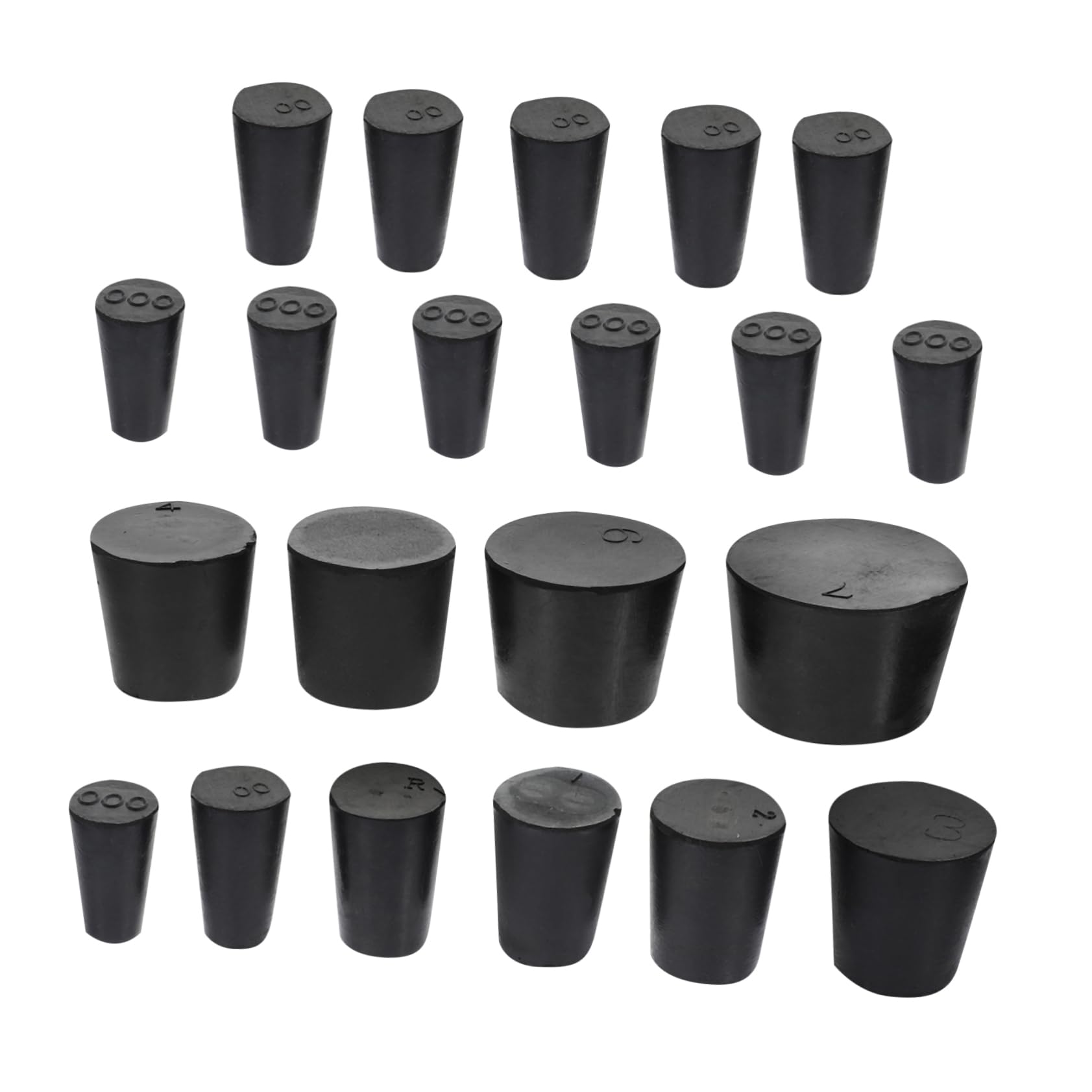 Amosfun 5 series Tapón De Laboratorio Tapón De Goma Piezas De Repuesto Para Laboratorios Tapones De Tapón Tapones De Laboratorio Tapón De Tubería Tapones De Goma Para 27 piezas x 5