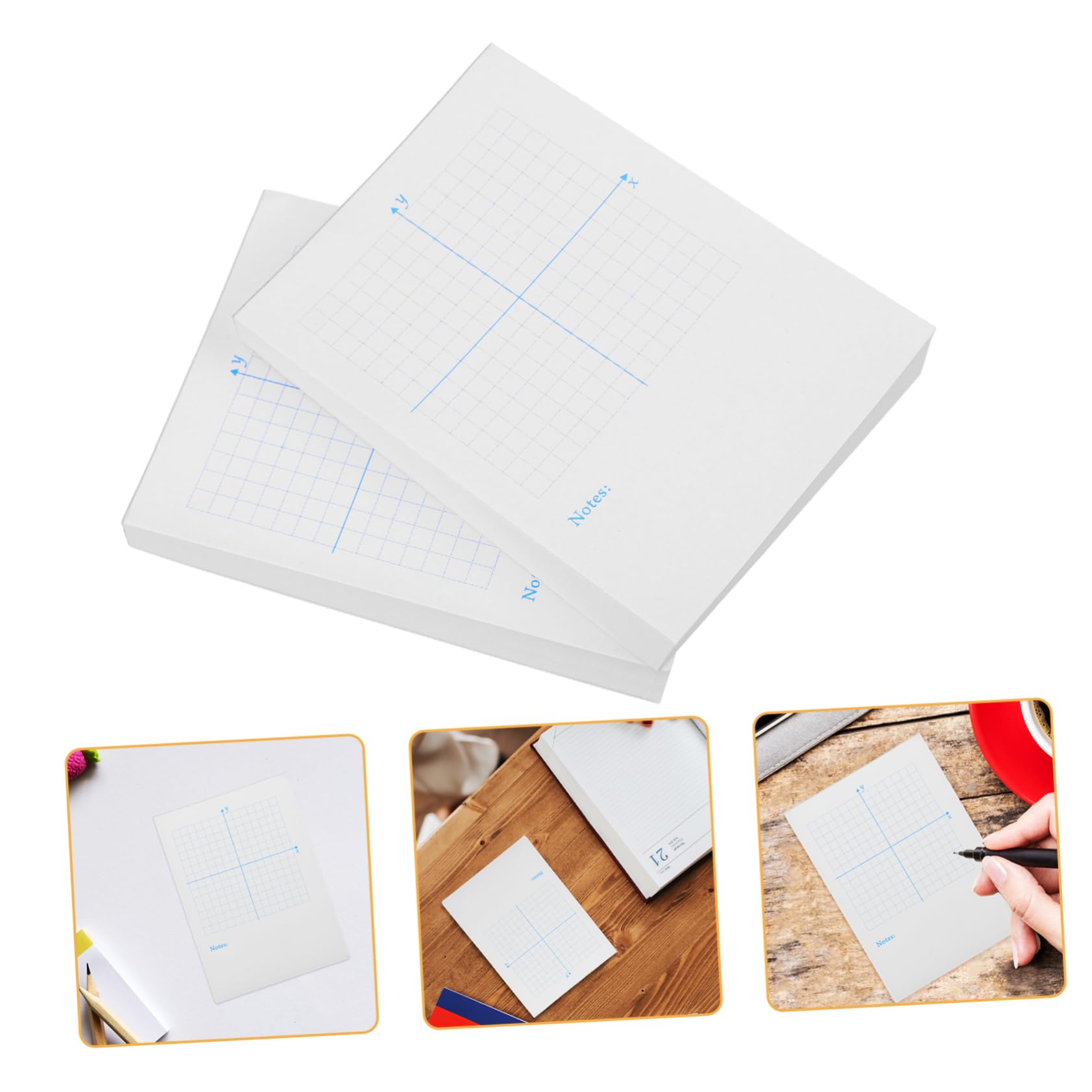 jojofuny 4 Pezzi 2 accessorio di matematica foglio da disegno di matematica fornitura di matematica carta con griglia matematica bianca