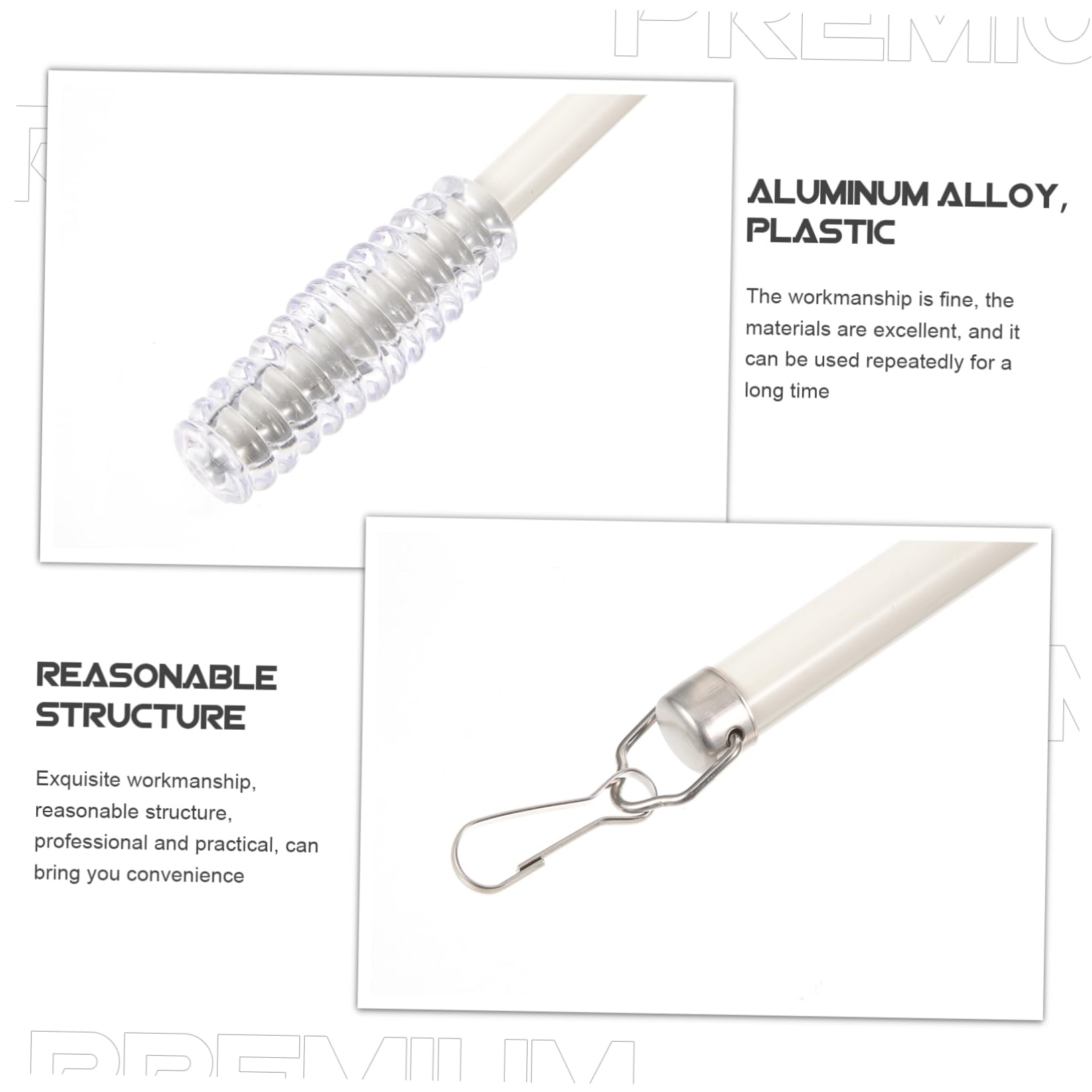 Cabilock Varilla De Cortina Mango De Tirador para Cortinas y Persianas Ligera y Resistente para Salón y Cocina Fácil De Usar