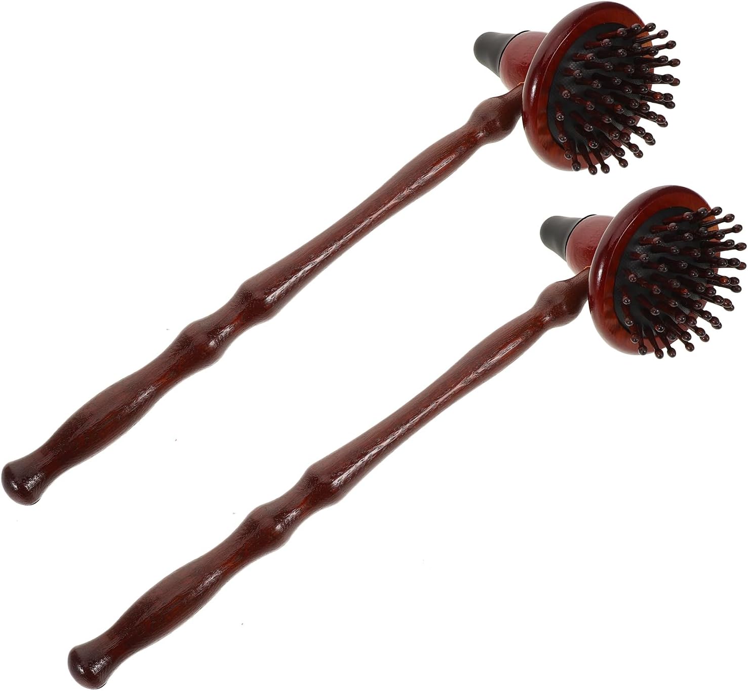 2PCS Handheld Massage Hammer: Wooden Massage Therapy Tools Roller Massager Stick for Back Neck Head Trigger Point Body