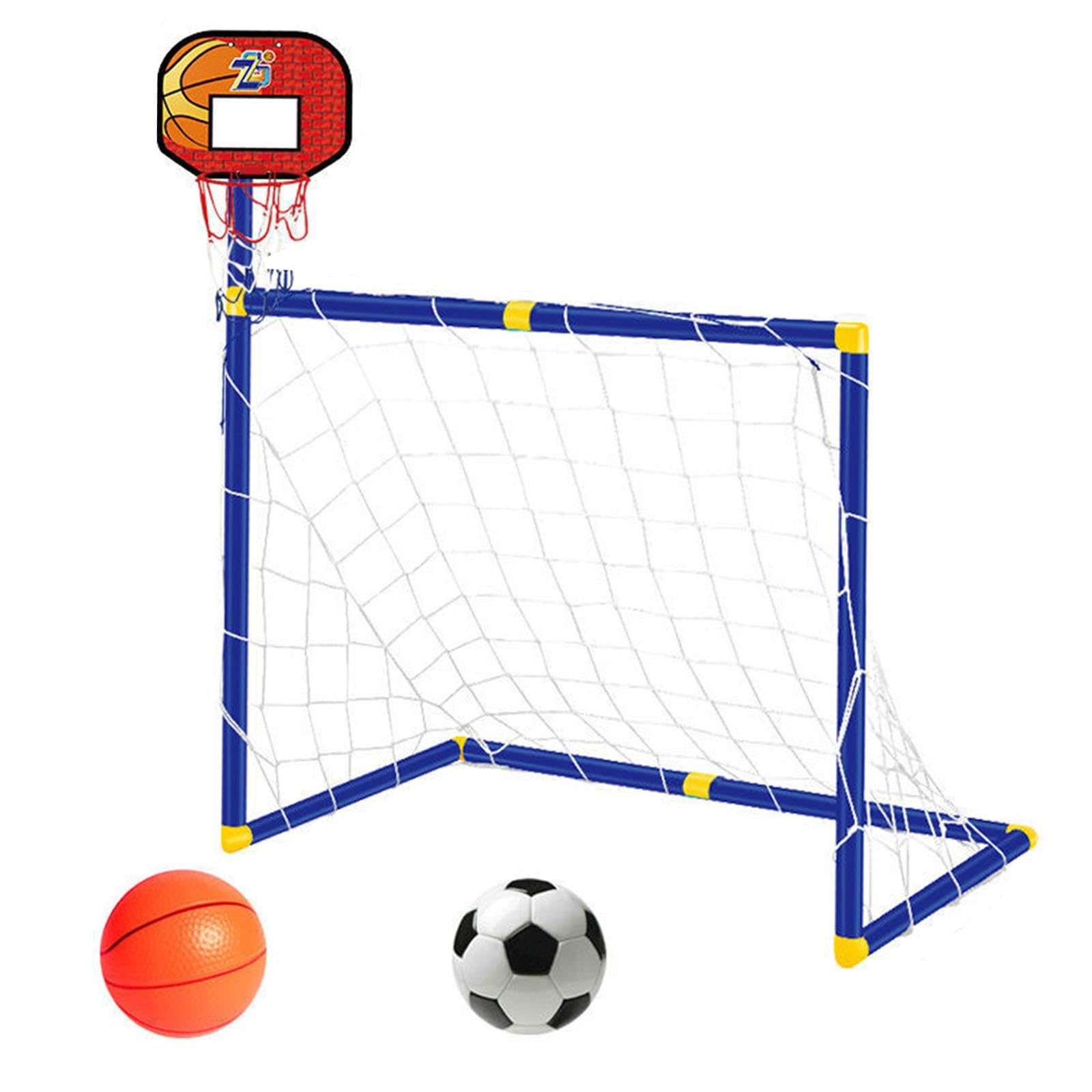 CALANDIS™ Basketball Hoop with Soccer Goal Net Set for Children Sports Activity Center Red | Goals Nets | Soccer | Team Sports-image-39