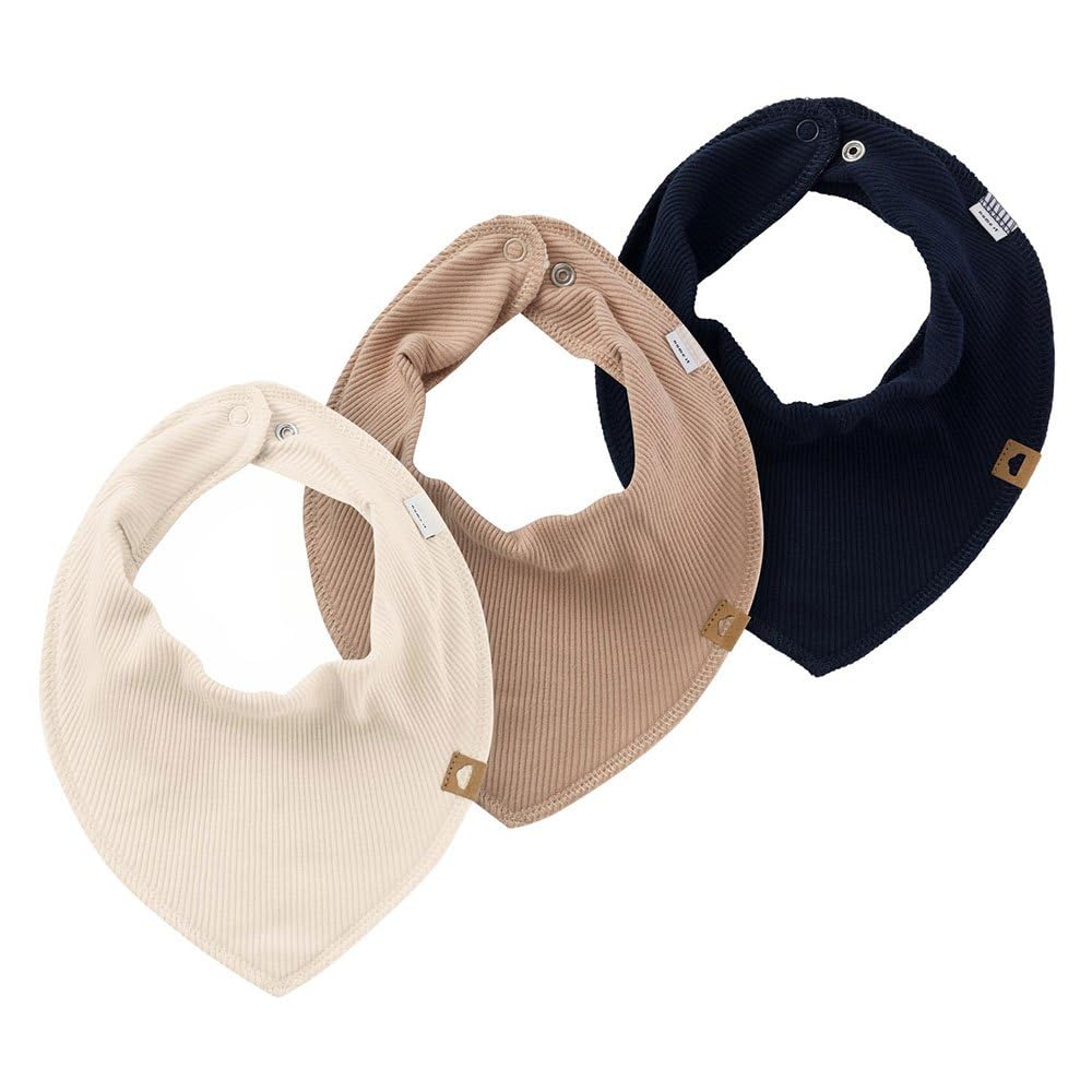 Name IT Bestseller A/S Nbnyvetti 3P Scarf Bib Noos, Dark Sapphire/Pack:P. W. Humus + Buttercream, One Size