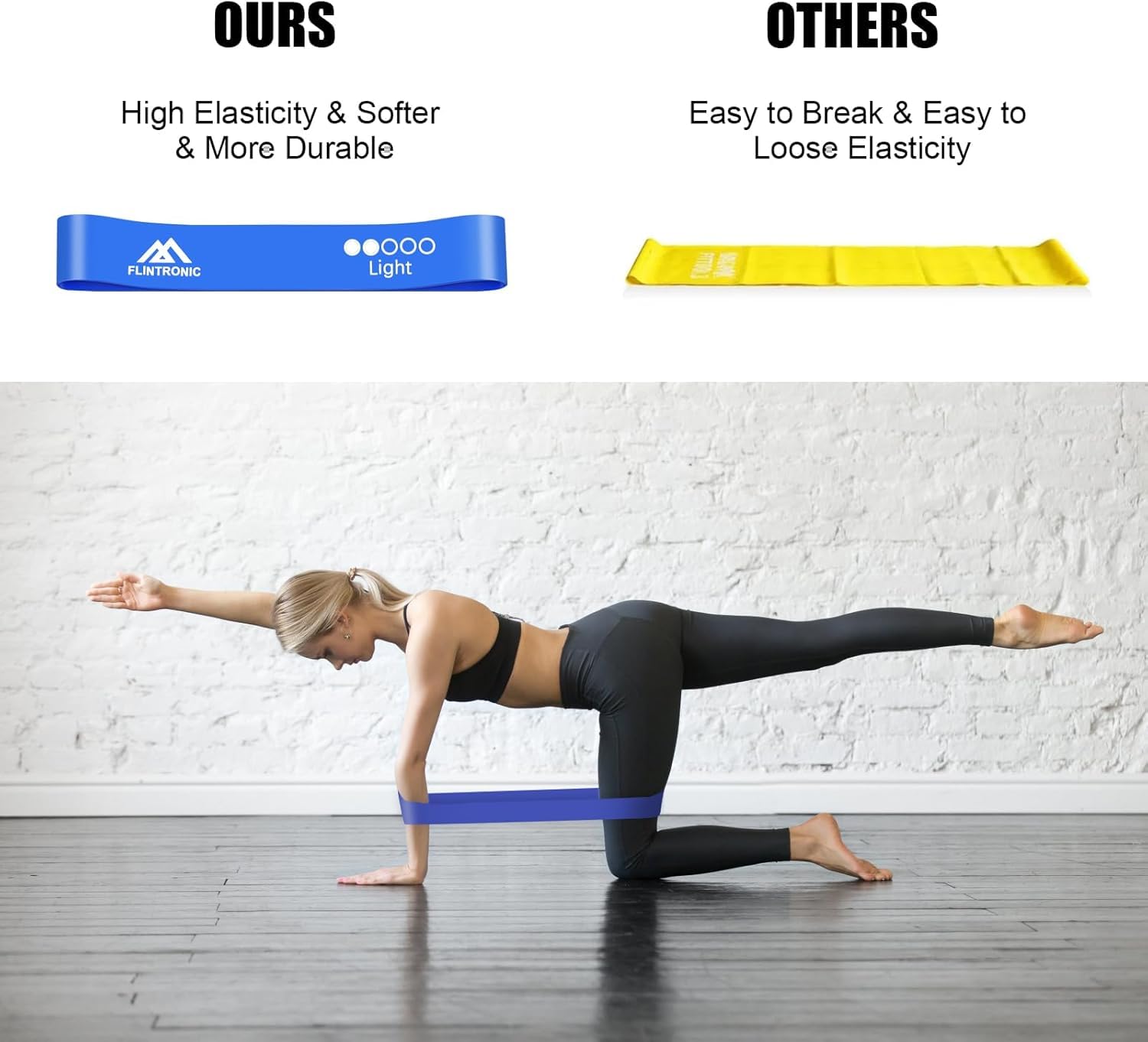 Flintronic Resistance Bands Set of 5, Resistance Bands with 5 Different Resistance Levels - Image 5
