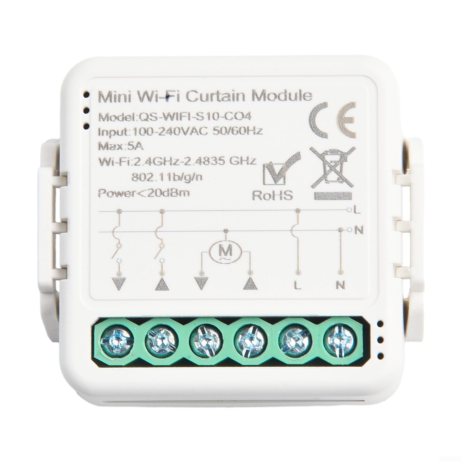 Para módulo de interruptor de persiana ZigBee Smart Curtain Switch App y control de voz, temporizador para Tuya y para Alexa, compatible con uso familiar, adecuado para cortinas y persianas (wifi)