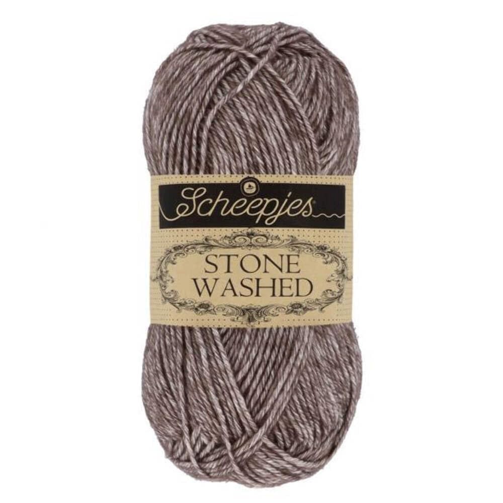 Scheepjes - Scheepjes Stone Washed 829 Obsidian Yarn - 1x50g, Black Onyx