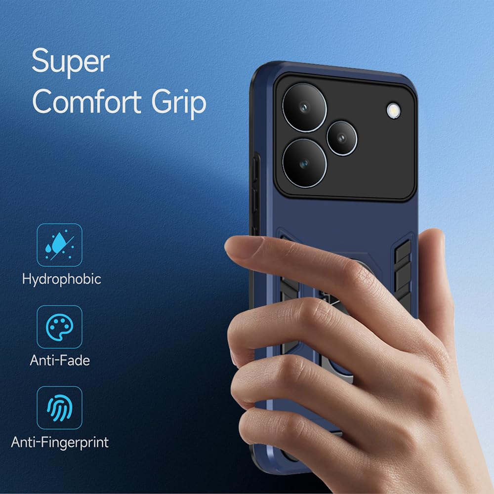 Realme P4 5G Armor Case - Rotating Ring & Kickstand -5