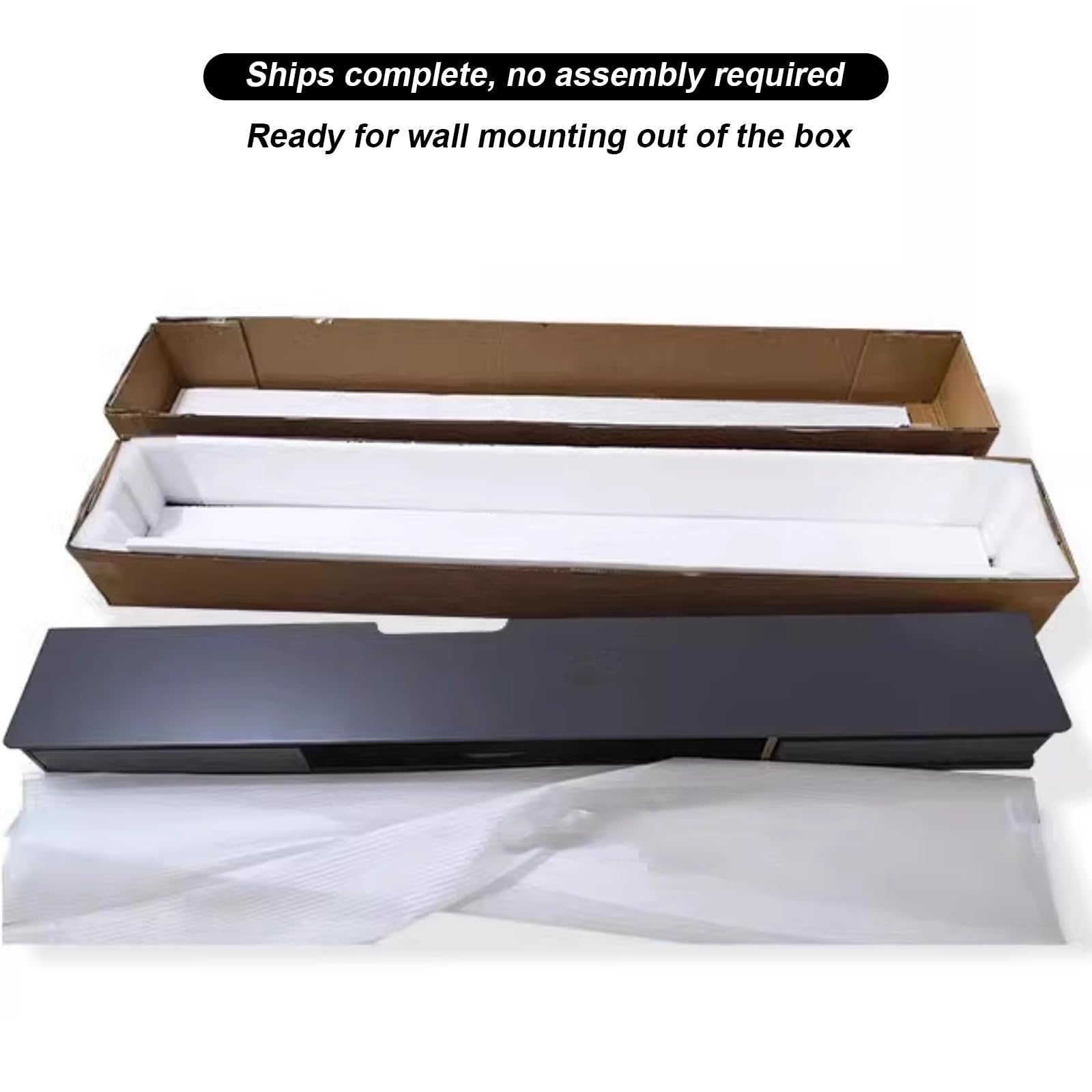 Mobile tv Sospeso legno massiccio moderno Mobile TV a Parete soggiorno- Console Multimediale Con 2 Cassetti Mobiletto Supporto TV Galleggiante per cameretta，Completamente assemblato (D, 140cm)