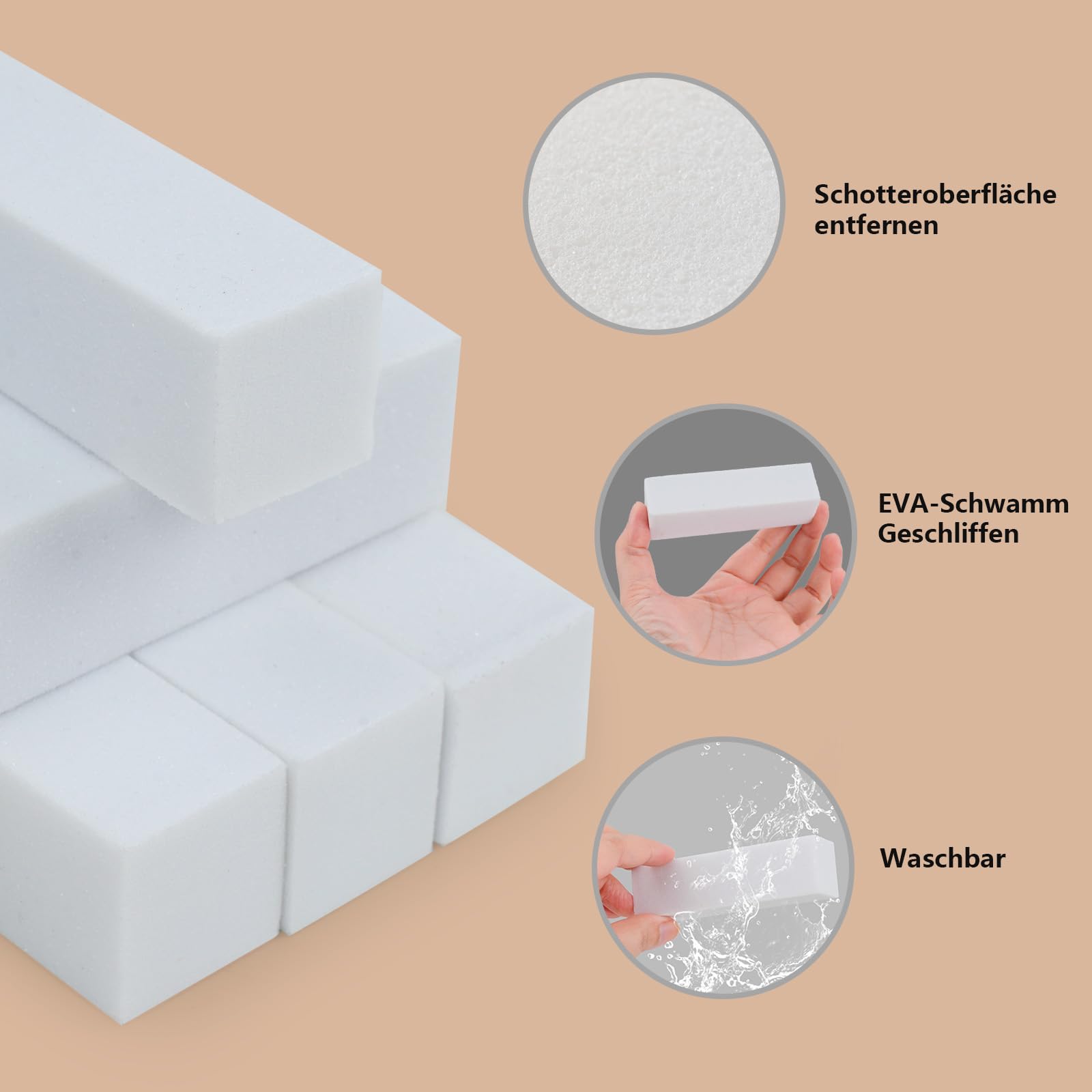 Set of 10 Nail File Nail Polishing Blocks - Image 3