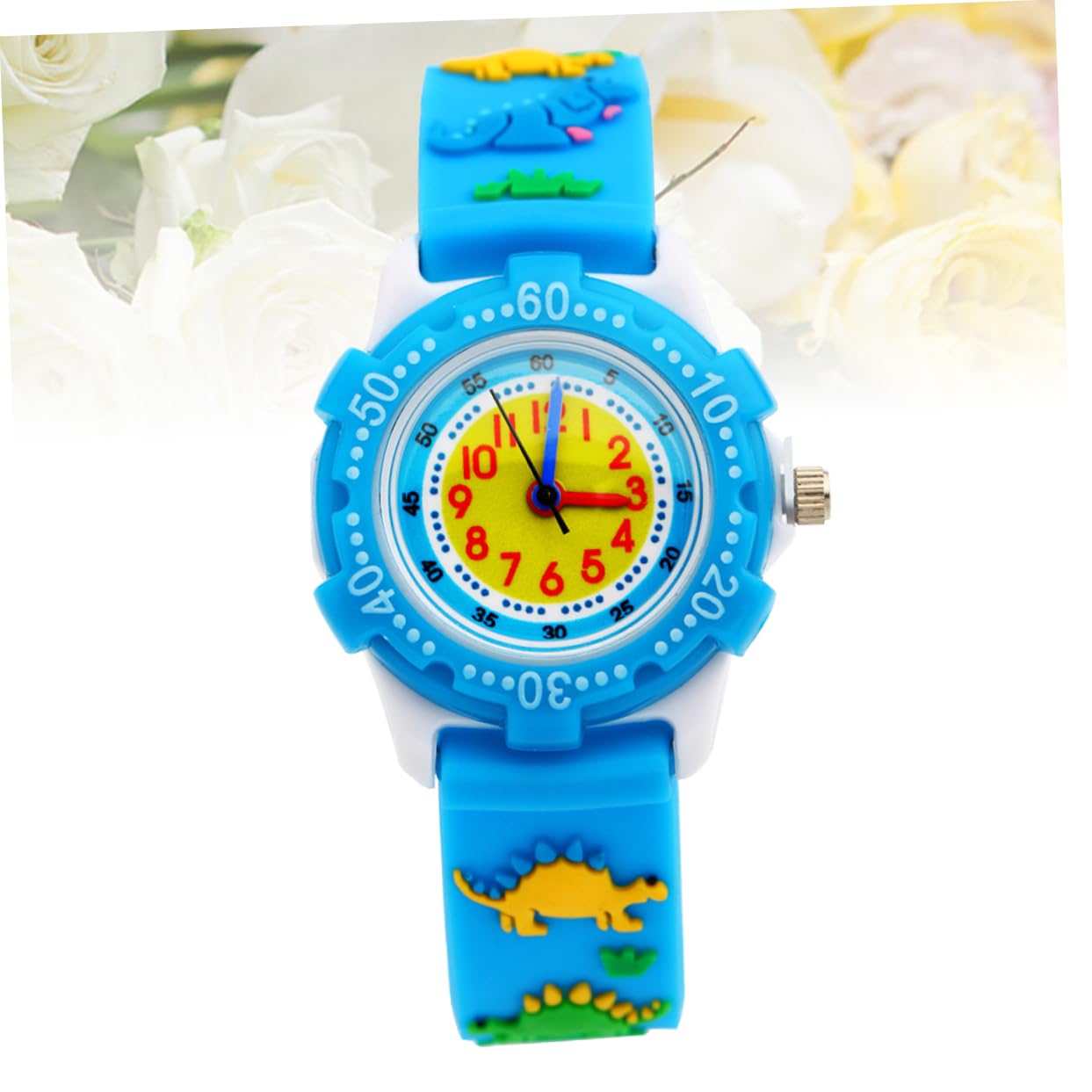 2piezas Reloj De para Niño Niña Reloj De Pulsera De Silicona Diseño Creativo y Divertido para Estudiantes Azul