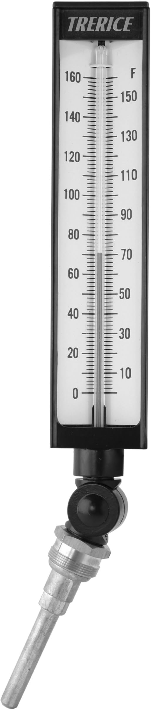 Trerice BX9140306 Adjustable Angle Industrial Thermometer, 9" case, 3.5" Aluminum stem, 30-180˚F