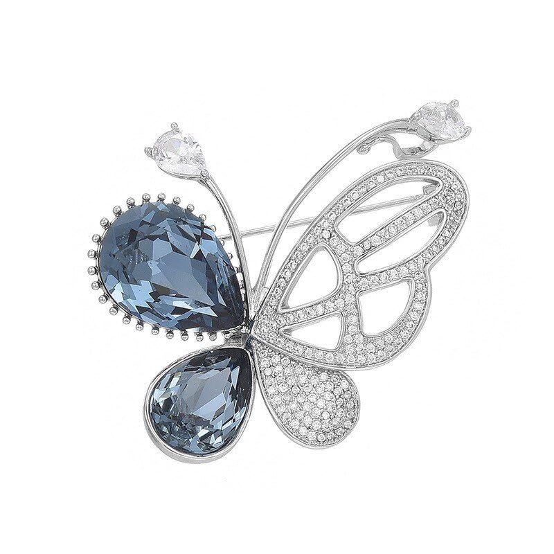 Image of Butterfly Bee Brooches - Rhinestone Butterfly & Bee Lapel Pins - Valentine's Day Gifts for Her
