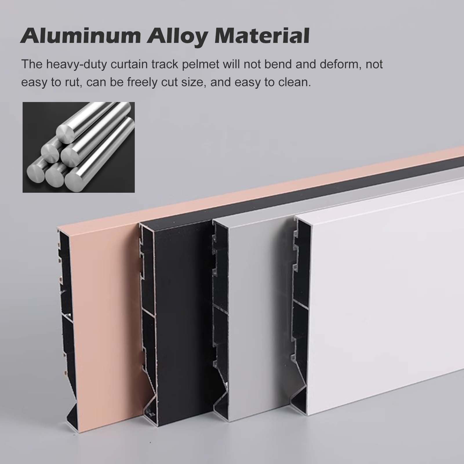 Caja Para Cortinas Sin Riel - Panel Decorativo De Aluminio Para Techo, Personalizable En Longitud, Ideal Para Ocultar Rieles Y Mejorar La Oscuridad