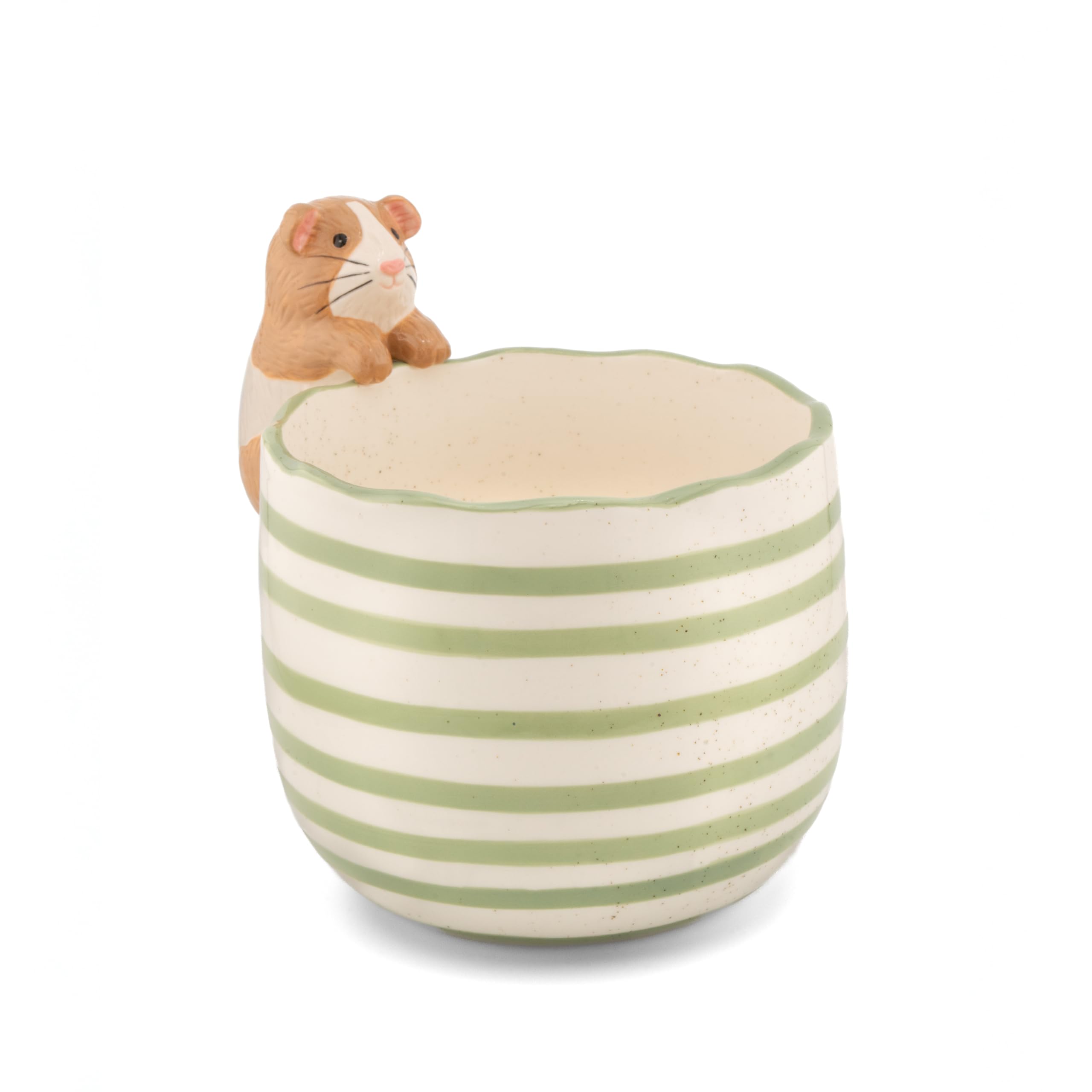 Sass & Belle Peeking Guinea Pig Planter - Indoor Plant Pot, Animal Design for Cactus or Succulent, Ceramic plant pots for Home Decor, Flower Pot Designed by Sass and Belle