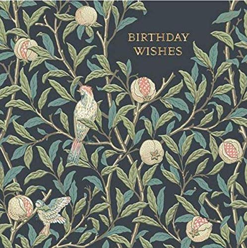 Ling Design William Morris and Co Birthday Greeting Card Bird and Pomegranate - Birthday Wishes