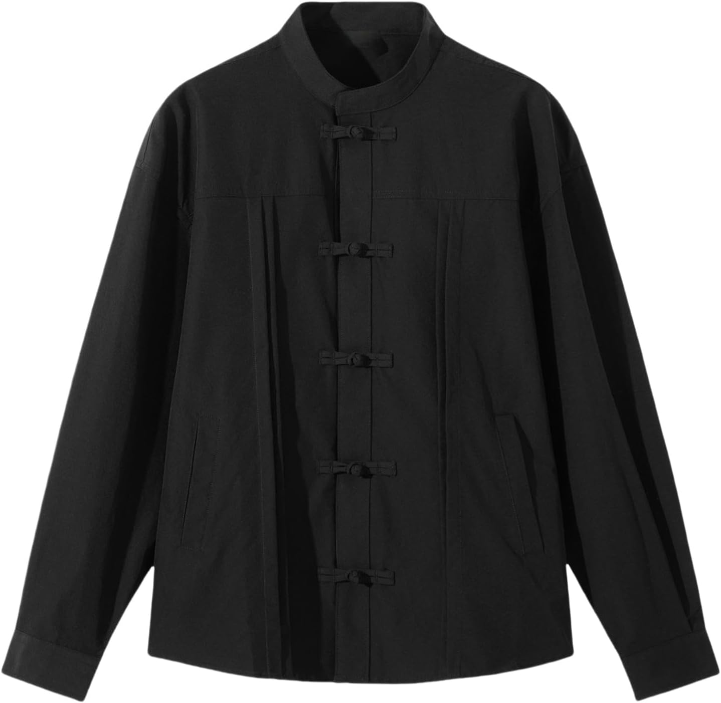 Men's Autumn Traditional National Style Frog Buttons Long Sleeve Casual Versatile Shirt