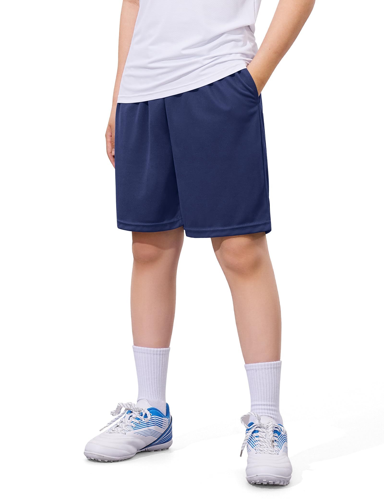 Somaibo Boys Athletic Shorts Youth Quick Dry Soccer Basketball Running Gym