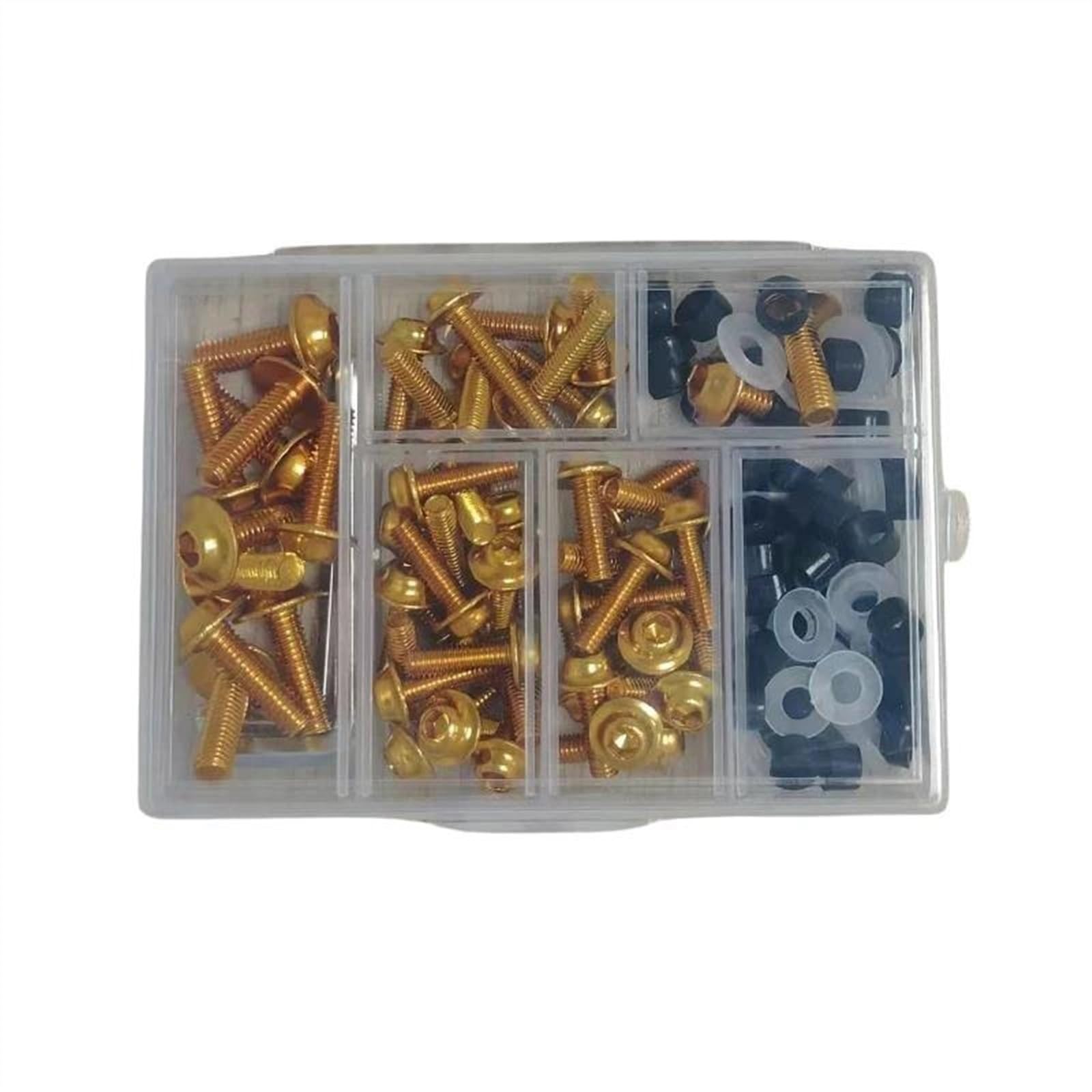 Motorrad Verkleidung Schrauben Muttern Kit Körper Befestigungs Clips Schraube Für TMAX MT07 MT09 MT-09 SP MT125 MT25 YZF R1 R15 R25 R3 R6 R125(Gold)