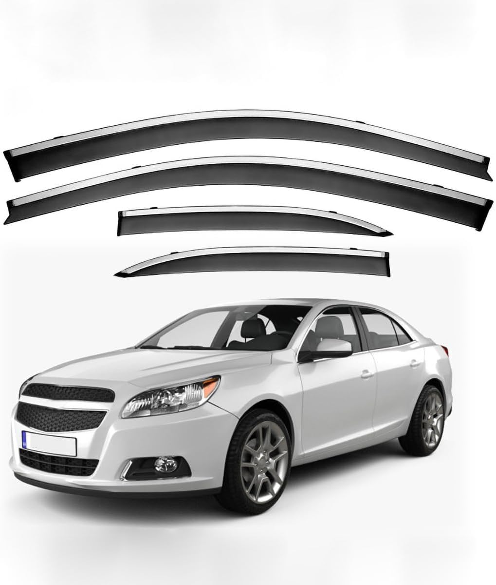Panxuc Normal Car Wind Deflectors For Malibu 2013-2015, Side Window Wind Rain Deflector Window Visor Sun Rain Guard Smoke Guards
