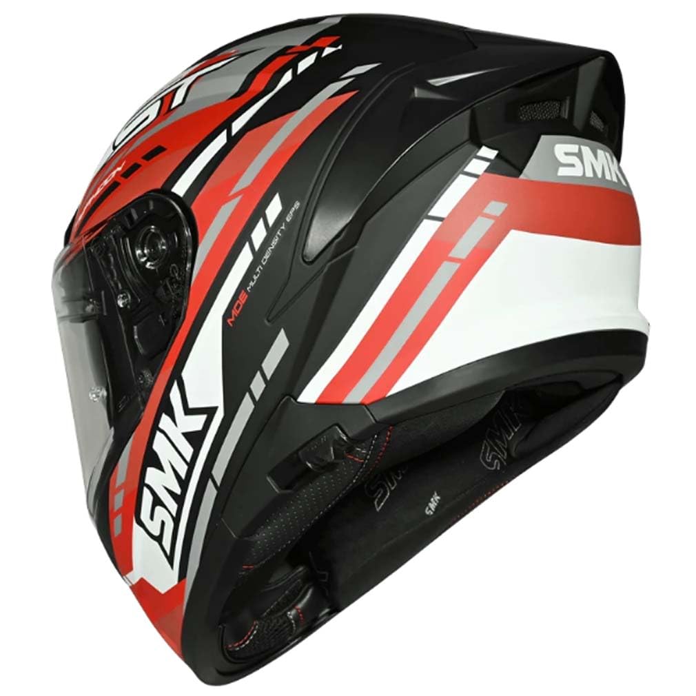 Casco de Moto Integral SMK Typhoon SV Sports Tourer Rojo Mate con Visor Solar - Homologado ECE 22.06 - Designed