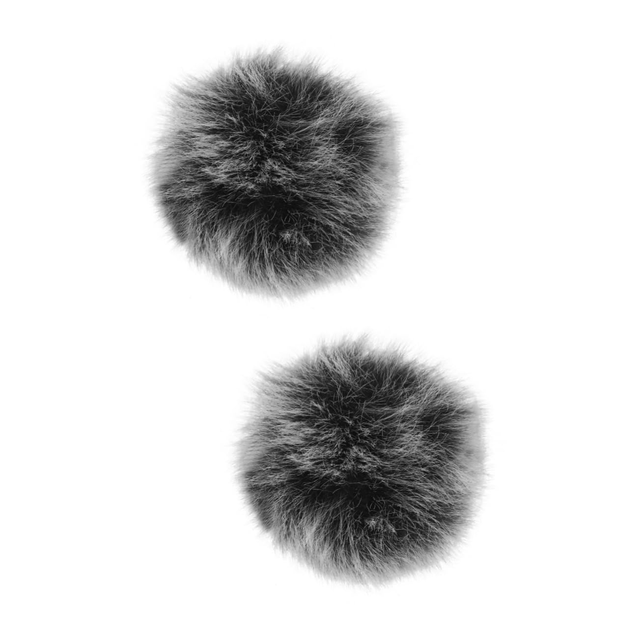 BESTonZON 2pièces Bonnet De Microphone Anti-vent Synthétique La Salive Vent Pour Enregistrement Vocal