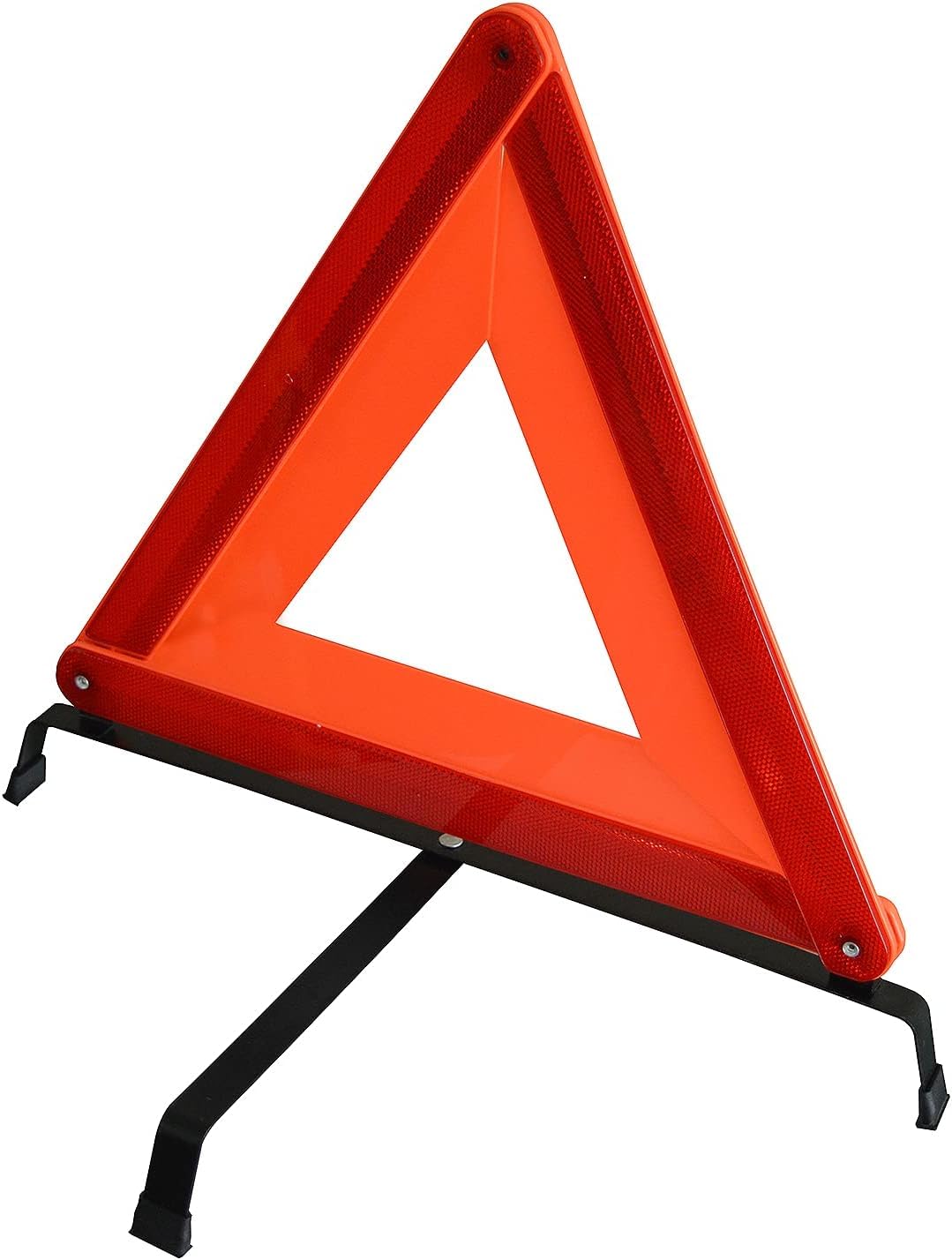 Riflettore di Sicurezza Triangolare Pieghevole con Base in Metallo Supporto Triangolare Telaio di Avvertimento Triangolo Triangolo di Emergenza Riflettore Triangolo di Sicurezza