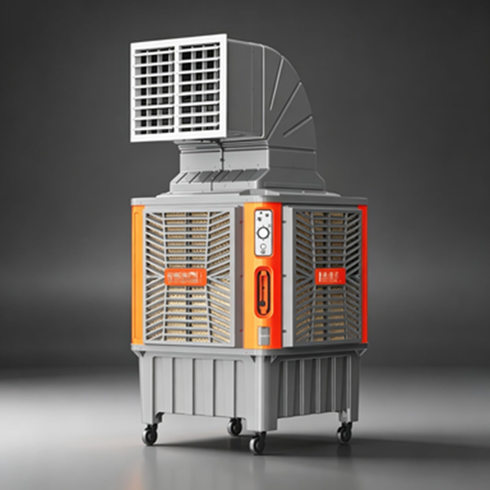 Commercial Portable Evaporative Swamp Cooler, Mobile Water Cooling Fan
