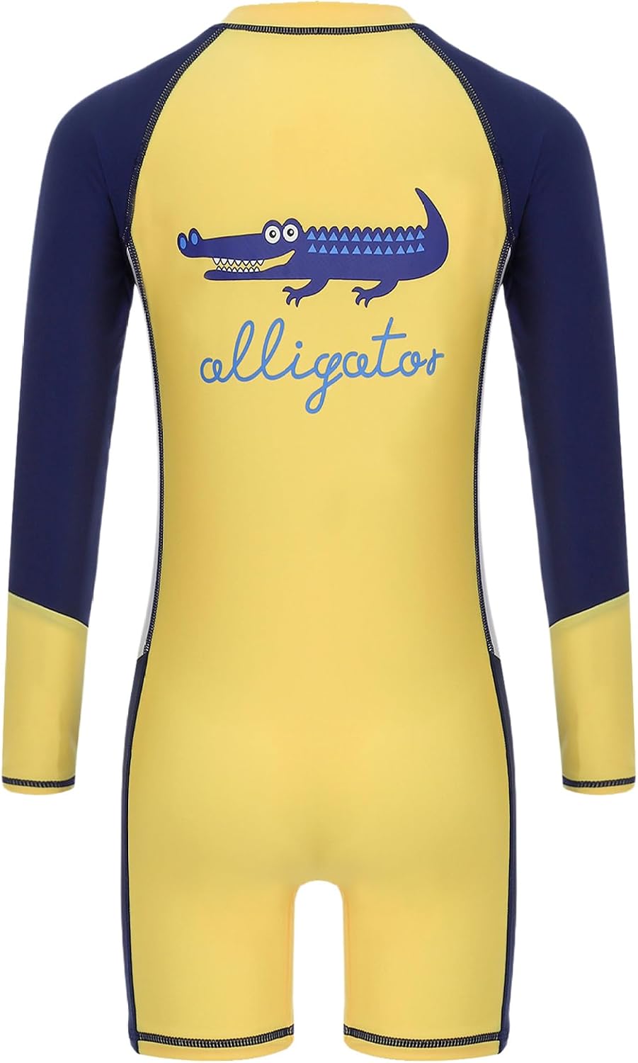 Kids Boys One Piece Swimsuit Long Sleeve Front Zip Bathing Suit UPF 50+ Rash Guard Swimwear